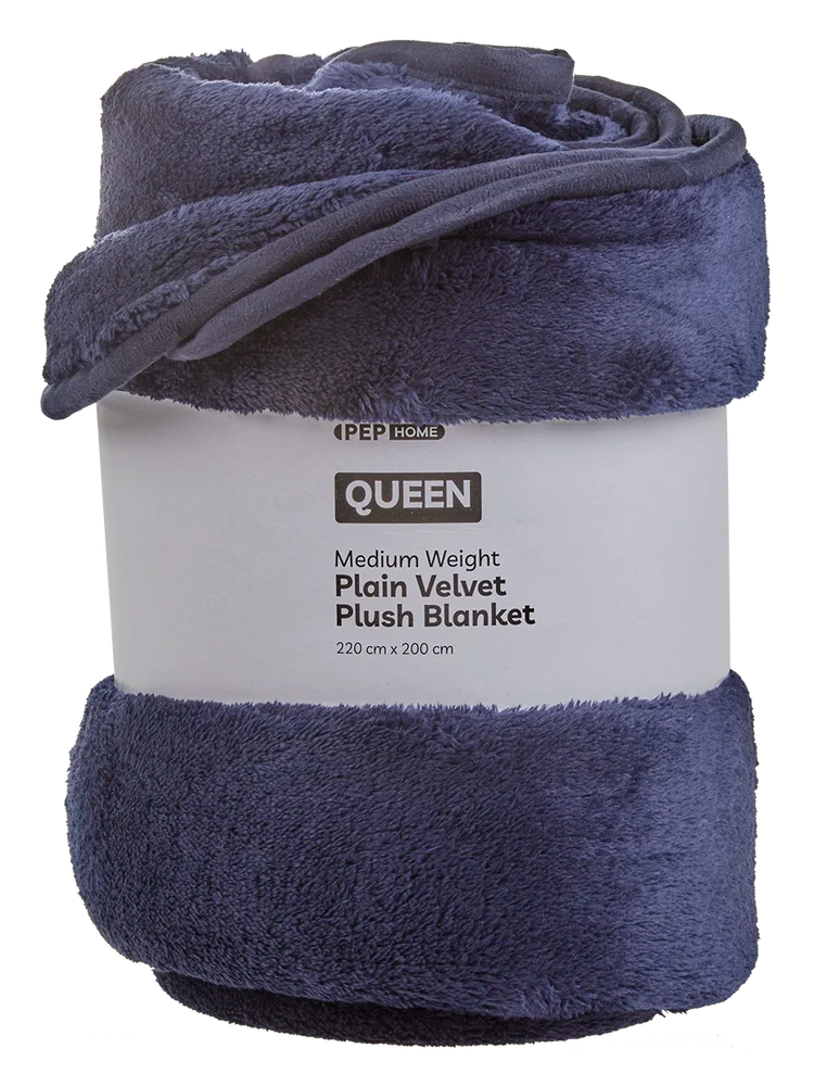 Navy Queen Flannel 220x200cm