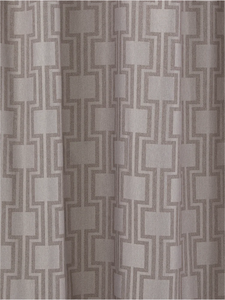 Geo Brown Lined Curtain (2)