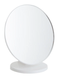 White Round Mirror On Stand