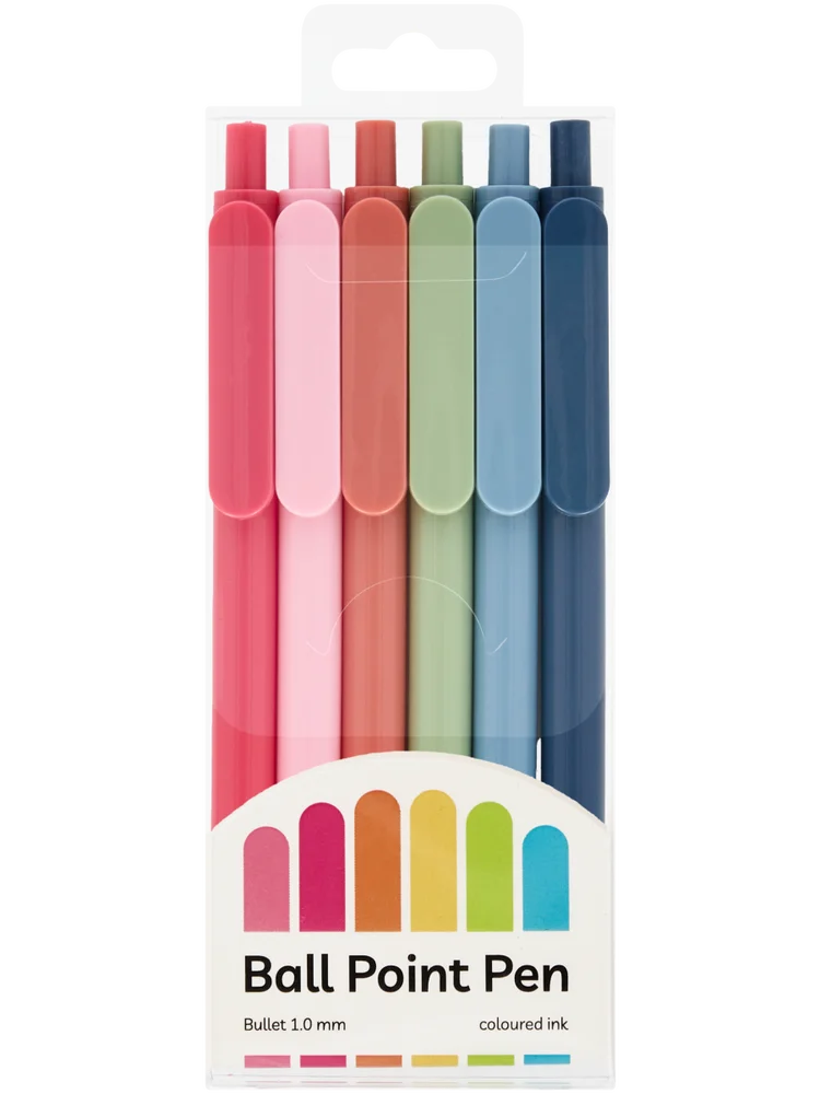 Assorted Coloured Ink Ballpoint Pens