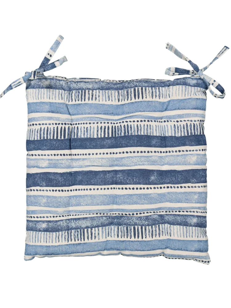 Blue Stripes Outdoor Chair Pad