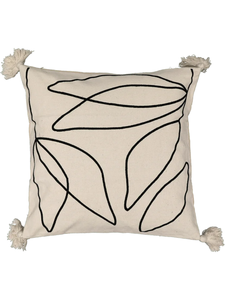 Cream Leaf Flocked Scatter Cover