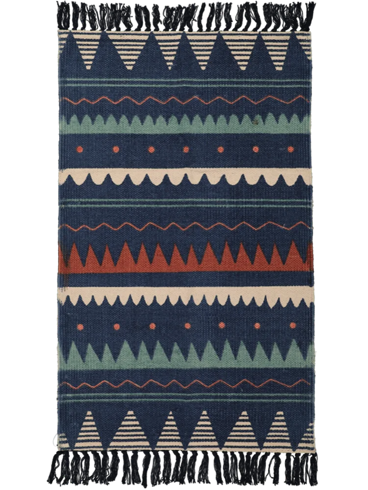 Boys Medium Navy Stripe Rug
