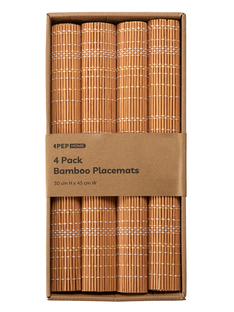 4 Pack Bamboo Placemats 30x45cm