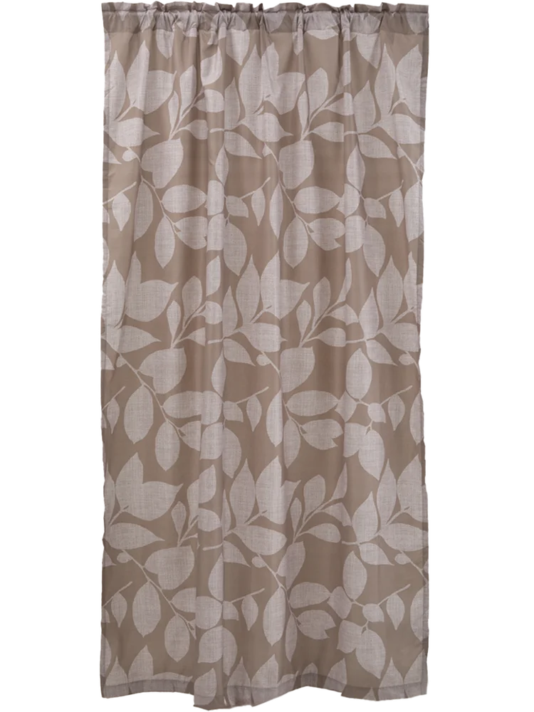 Leaves Printed Unlined Microfiber Curtain (1)