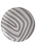 Curvy Striped Dinner Plate