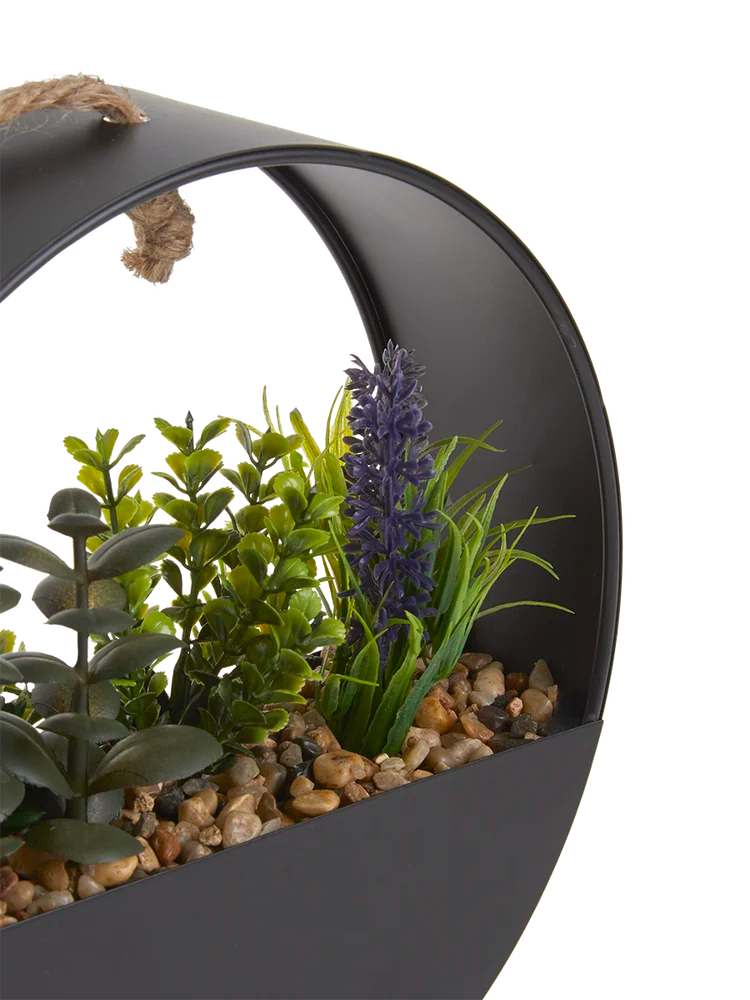 Black Metal Hanging Plant (2)