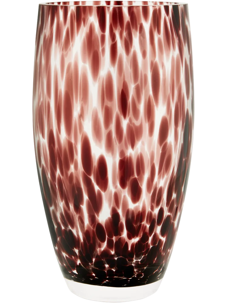 Curved Glass Vase 9x6x18cm