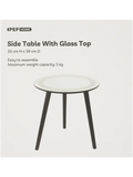 Side Table With Glass Top (1)