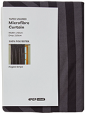 Charcoal Stripe Unlined Microfiber Curtain
