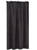 Charcoal Stripe Unlined Microfiber Curtain (1)