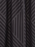 Charcoal Stripe Unlined Microfiber Curtain (2)