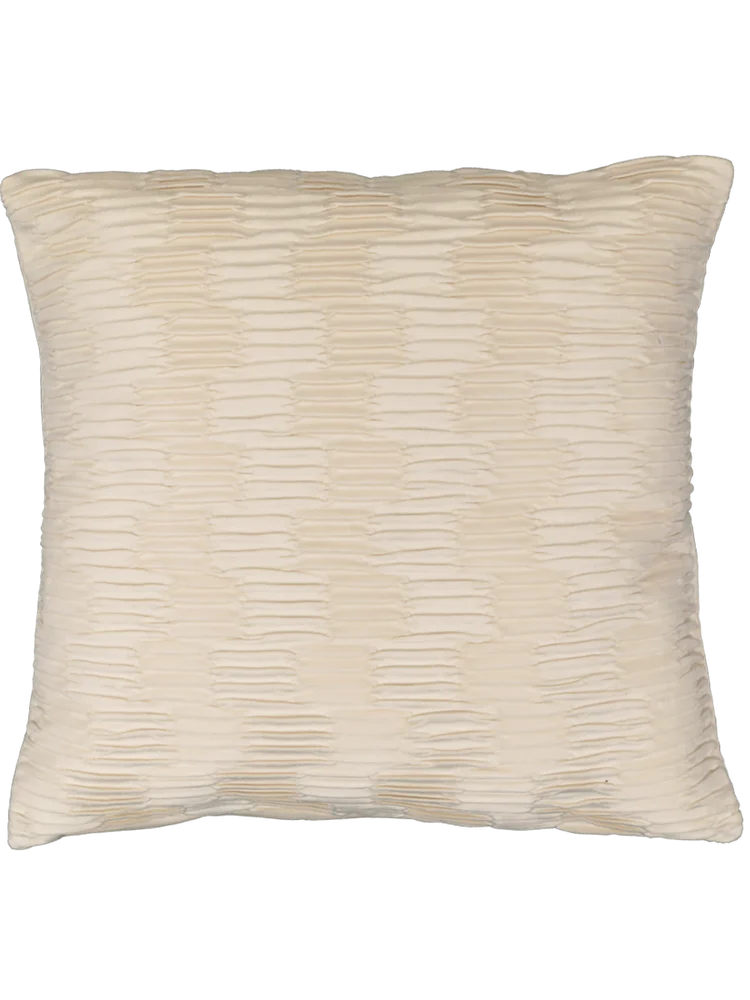 Cream Pleated Scatter Cover 50x50cm