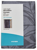 2 Pack Unlined Charcoal Leaf Curtain 140x218cm (1)