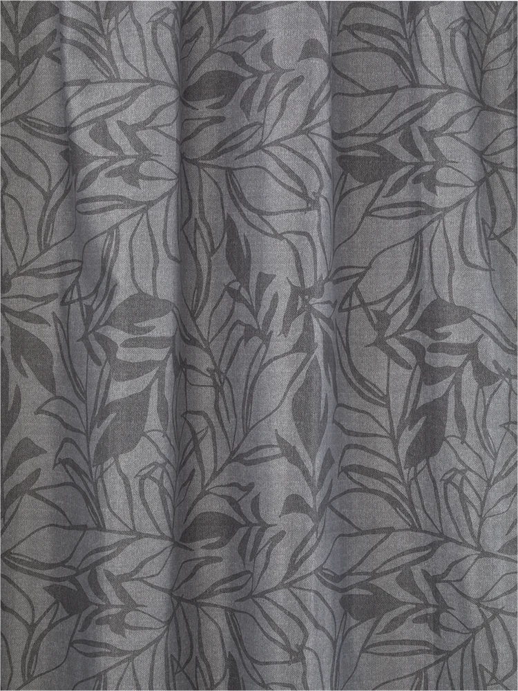 2 Pack Unlined Charcoal Leaf Curtain 140x218cm (3)