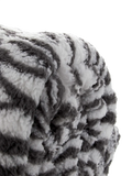 Teddy Animal Stripe Fleece Blanket (1)