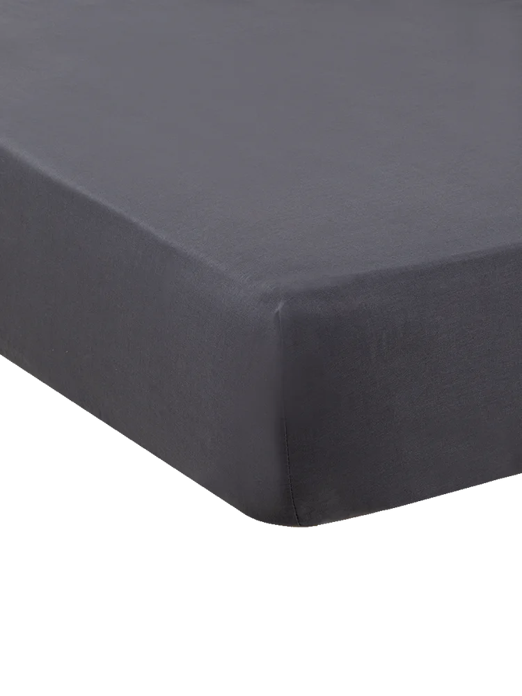 King Bed Charcoal Fitted Sheet 182x188x28cm
