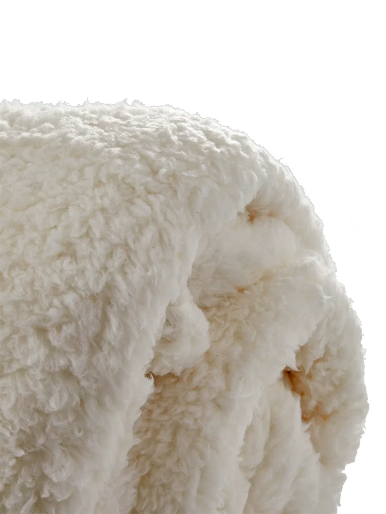 Cream Teddy Fleece Blanket