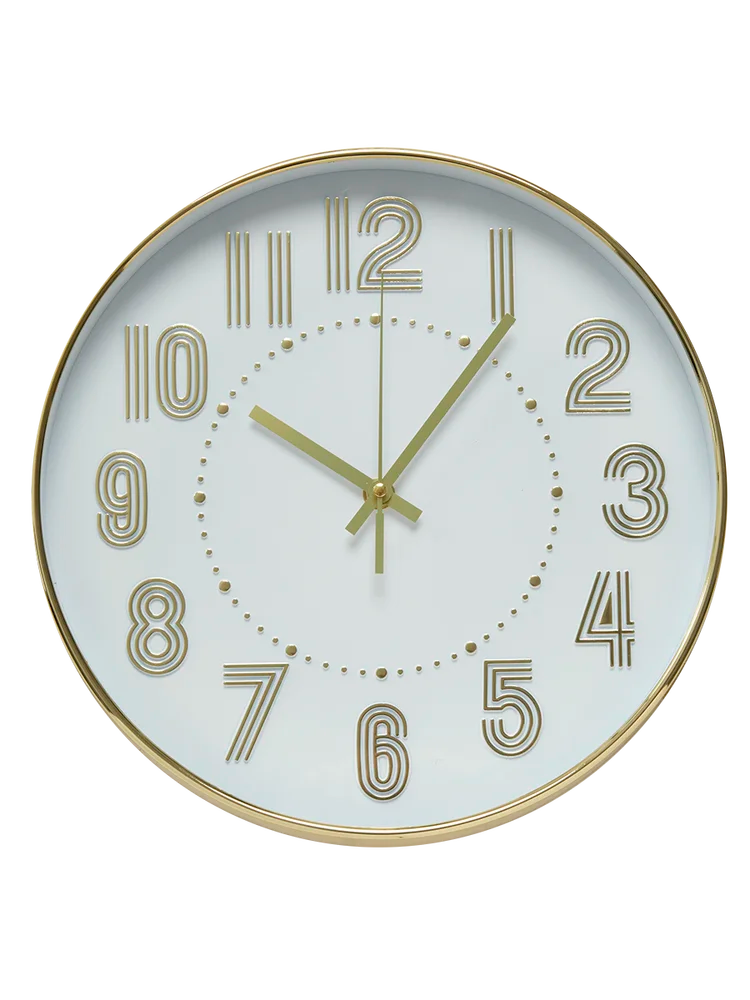 Gold And White Clock
