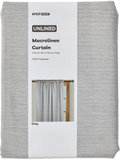 Grey Unlined Macro Linen Curtain 140x218cm (1)