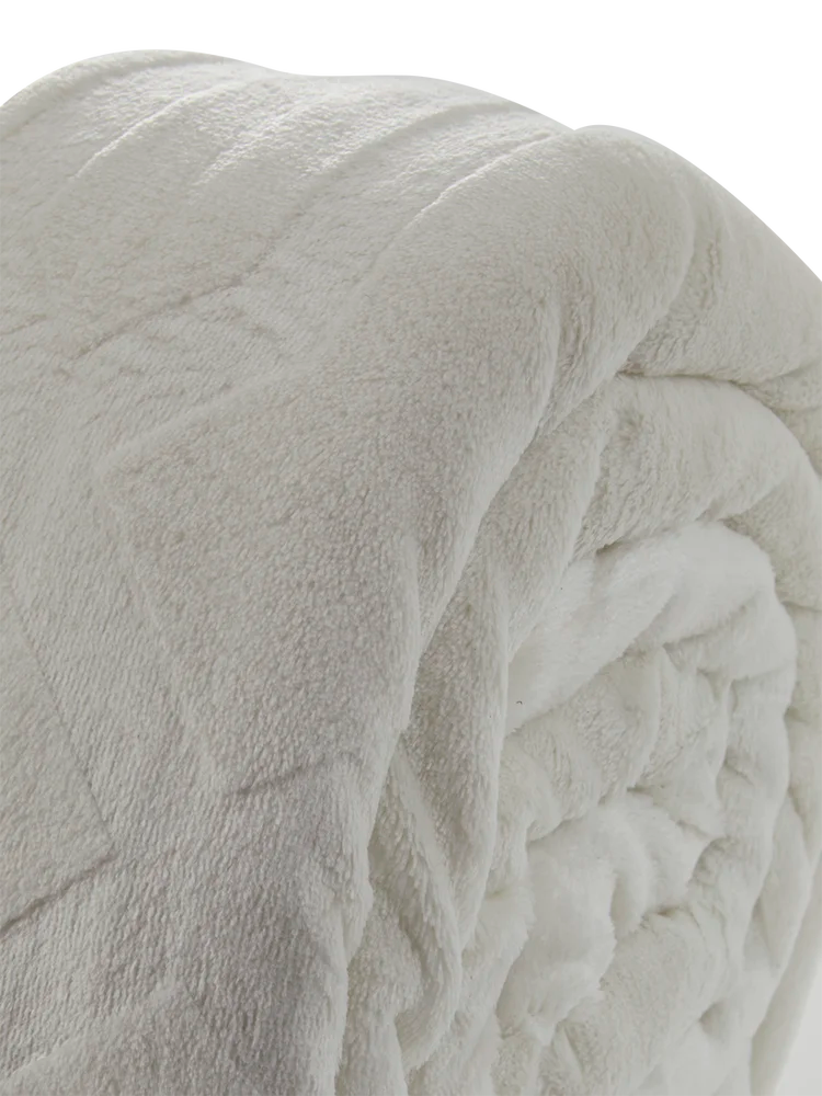 Double 2 Ply Cream Embossed Blanket 200x200cm