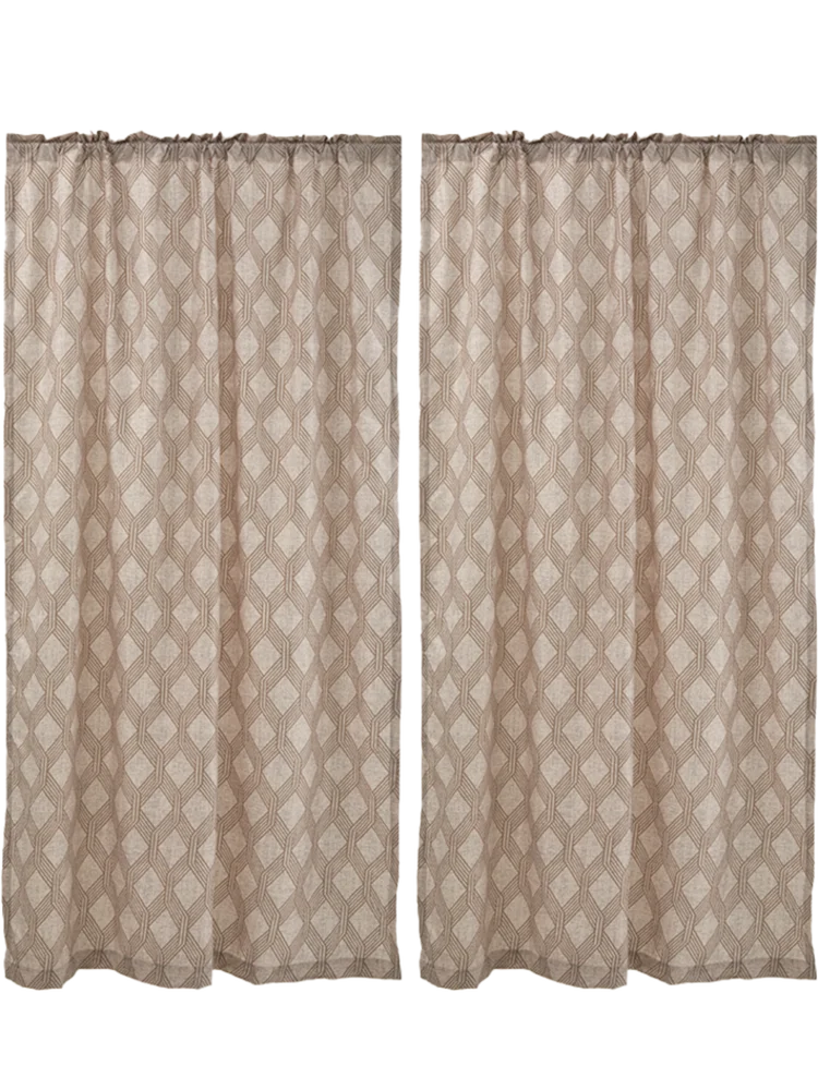 Geo Unlined Microfiber Curtain (1)