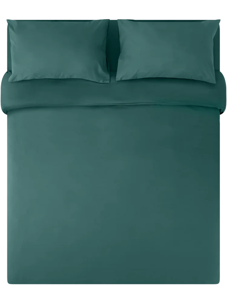 Queen Bed Dark Green Duvet Cover