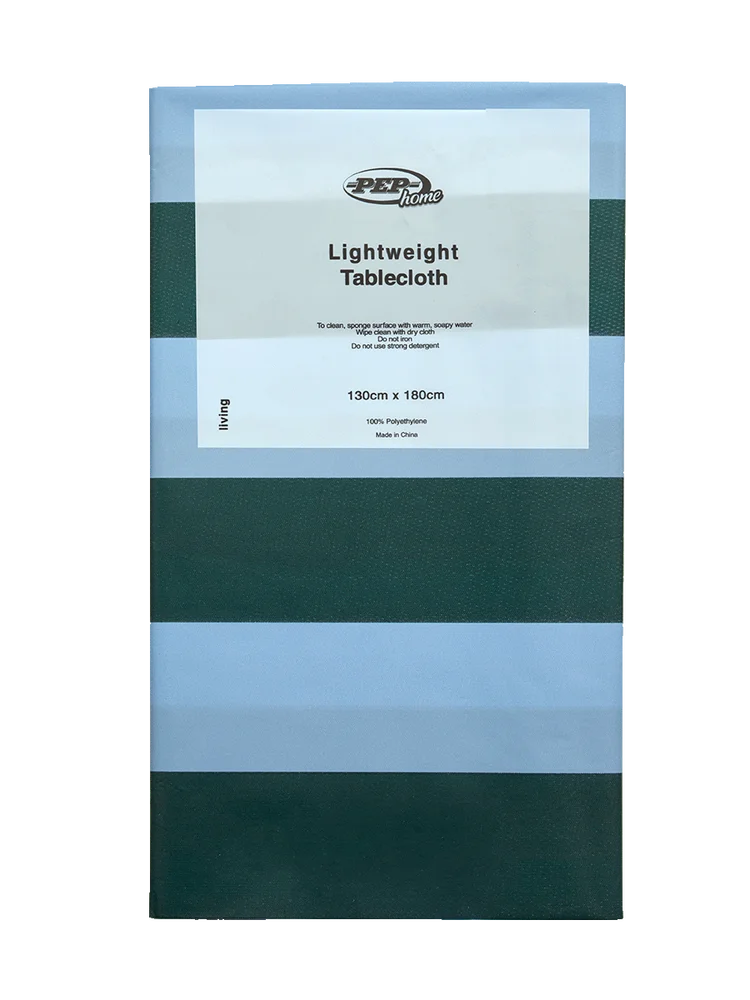 Green Stripe Lightweight Tablecloth