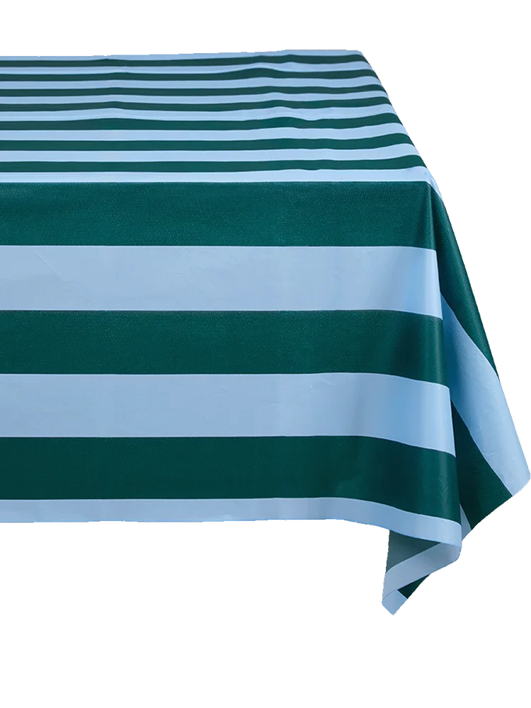 Green Stripe Lightweight Tablecloth (1)