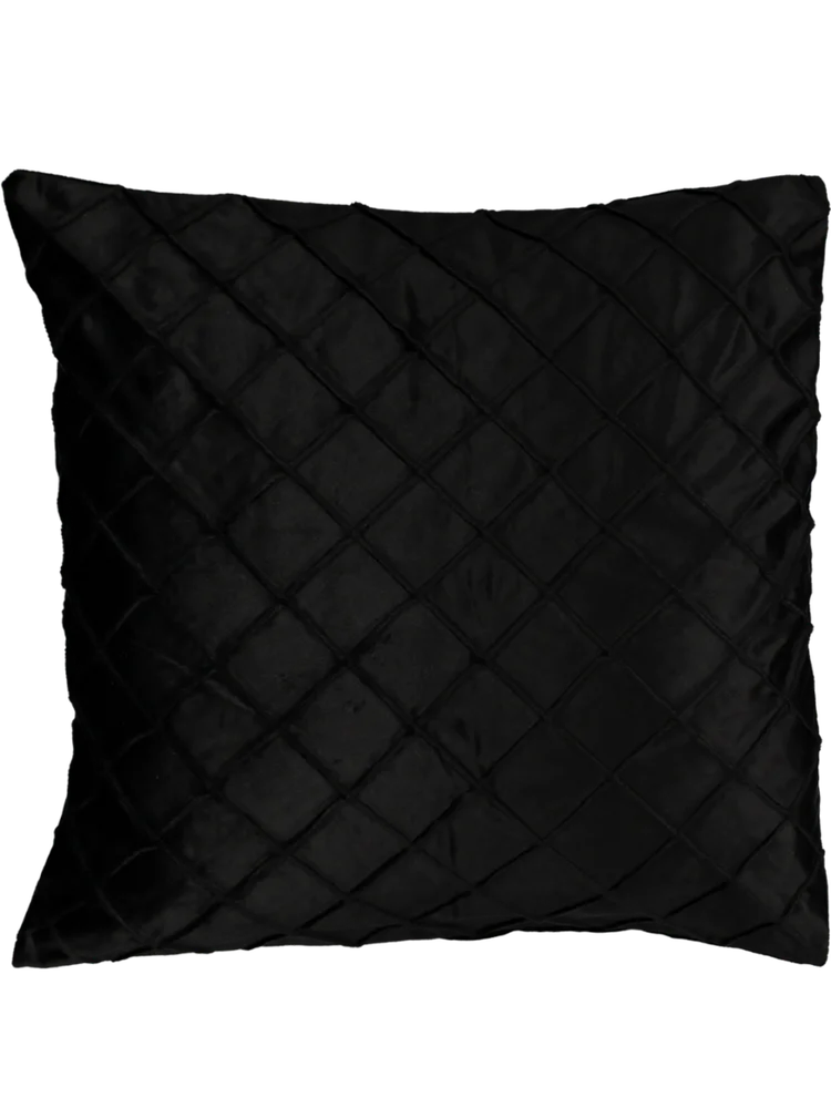 Black Pleated Scatter Cover 50x50cm