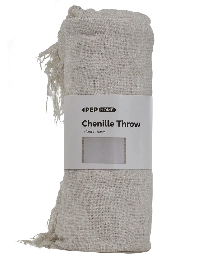 Chenille Cream Throw