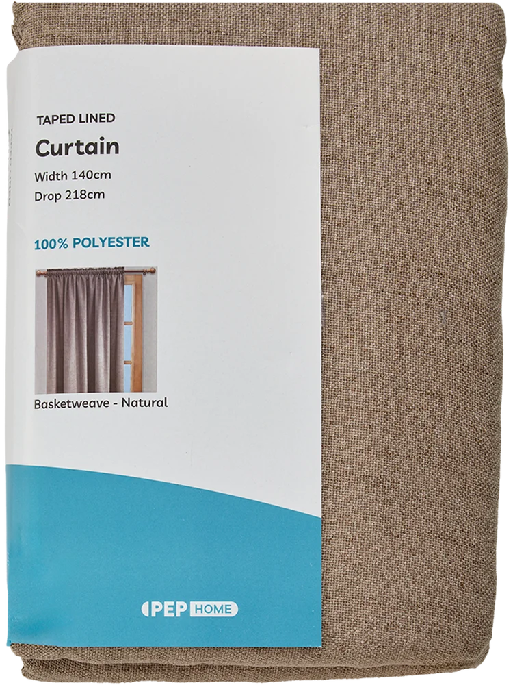 Lined Basketweave Curtain