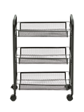Black Metal Storage Cart 44x26x62cm (3)