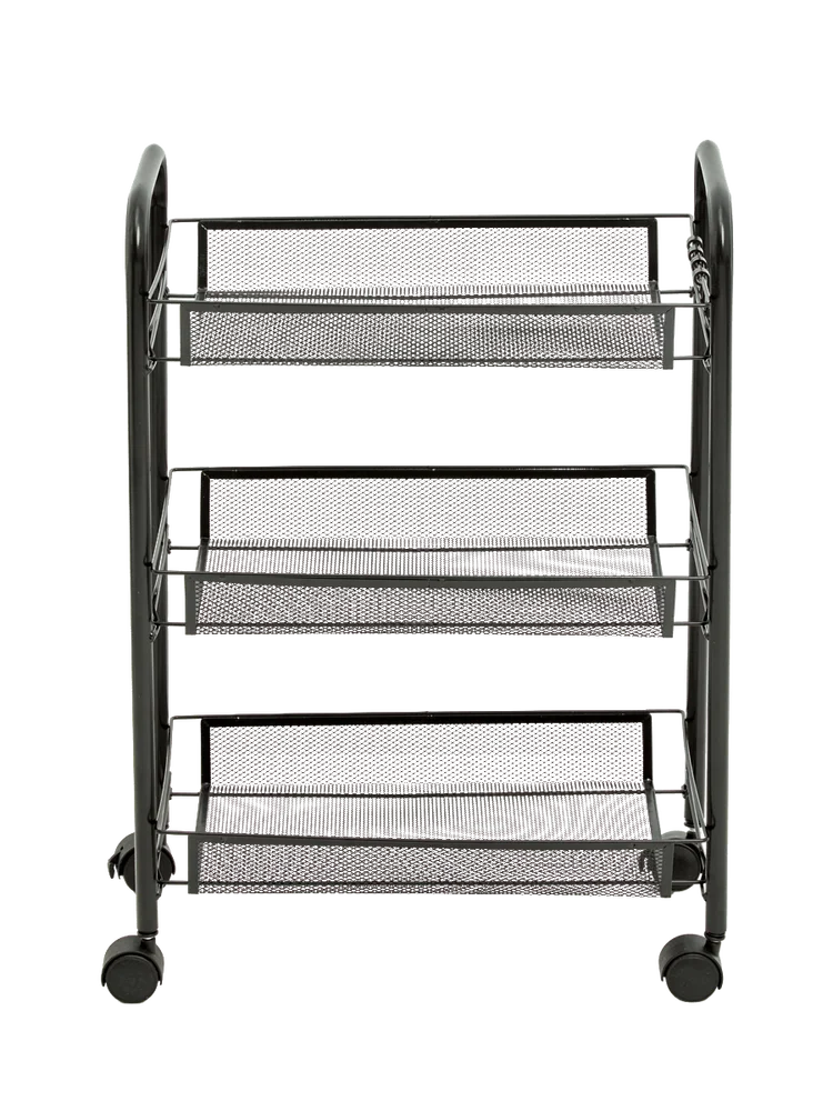 Black Metal Storage Cart 44x26x62cm (3)