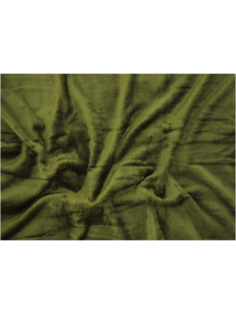 Olive Flannel Fleece Throw (1)