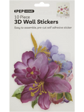 10 Piece 3D Flower Wall Stickers (1)