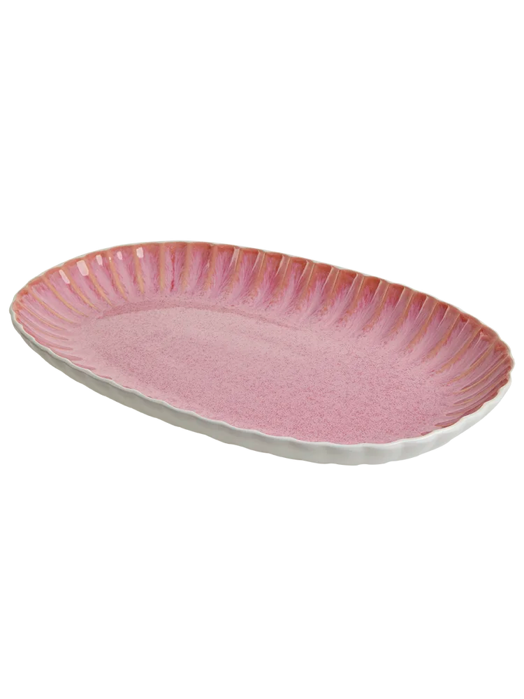 Pink Scallop Fish Plate (1)