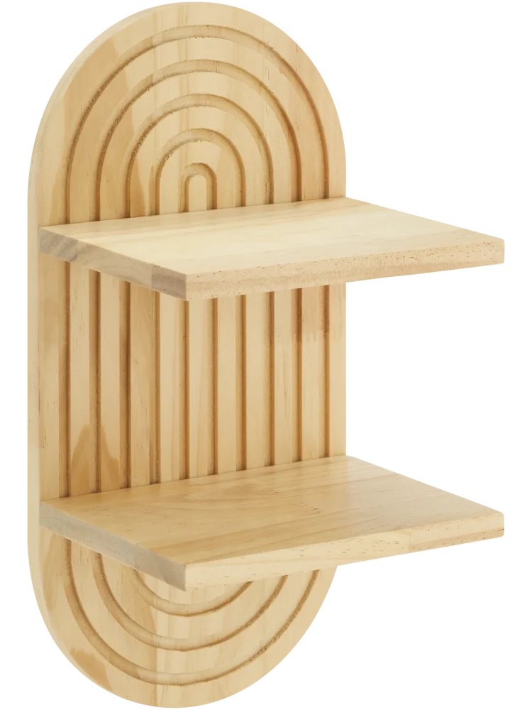 2 Tier Oval Wall Shelf