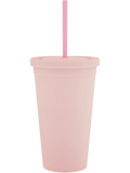 Tumbler Glass With Lid And Straw