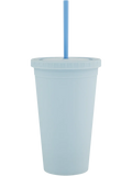 Tumbler Glass With Lid And Straw (2)