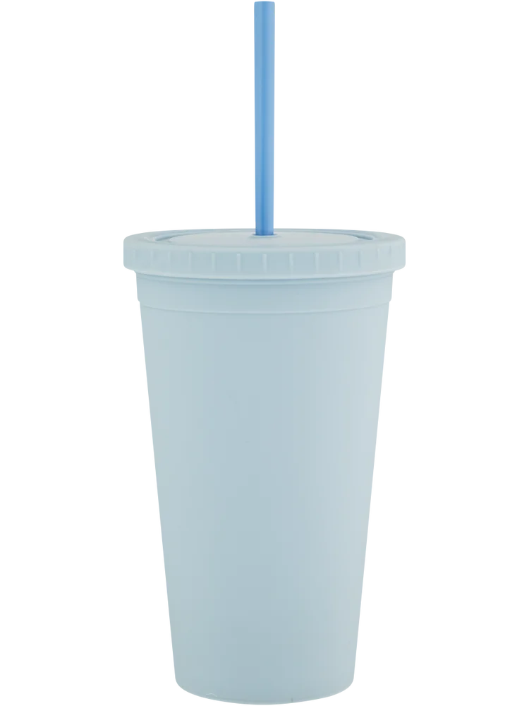 Tumbler Glass With Lid And Straw (2)