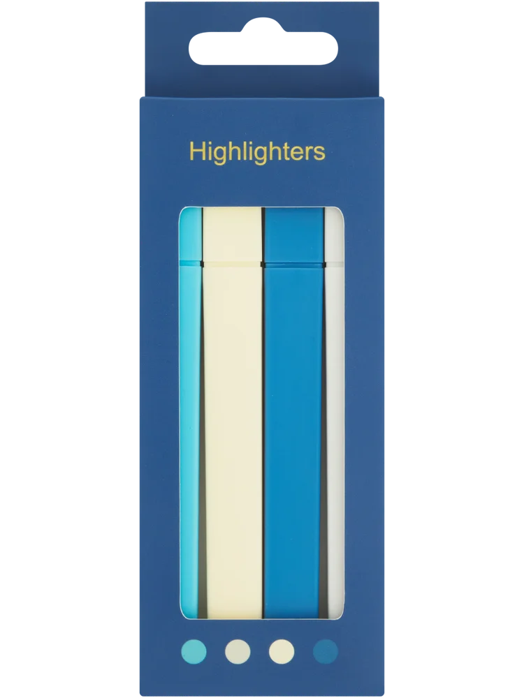 4 Piece Pastel Highlighters