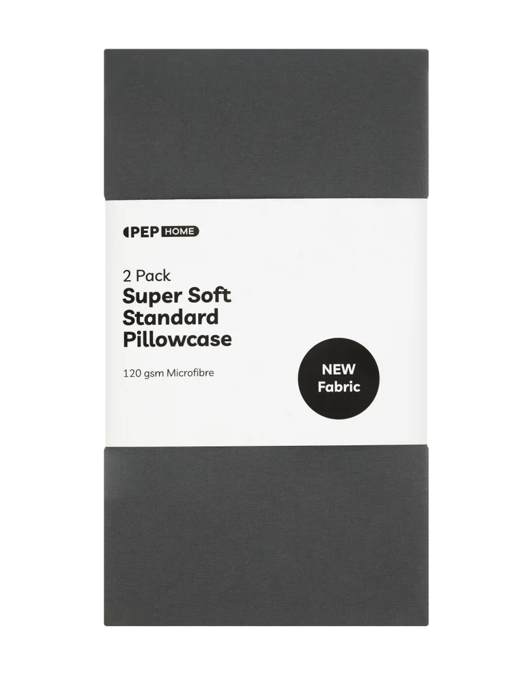 Super Soft Standard Pillowcase 2 Pack