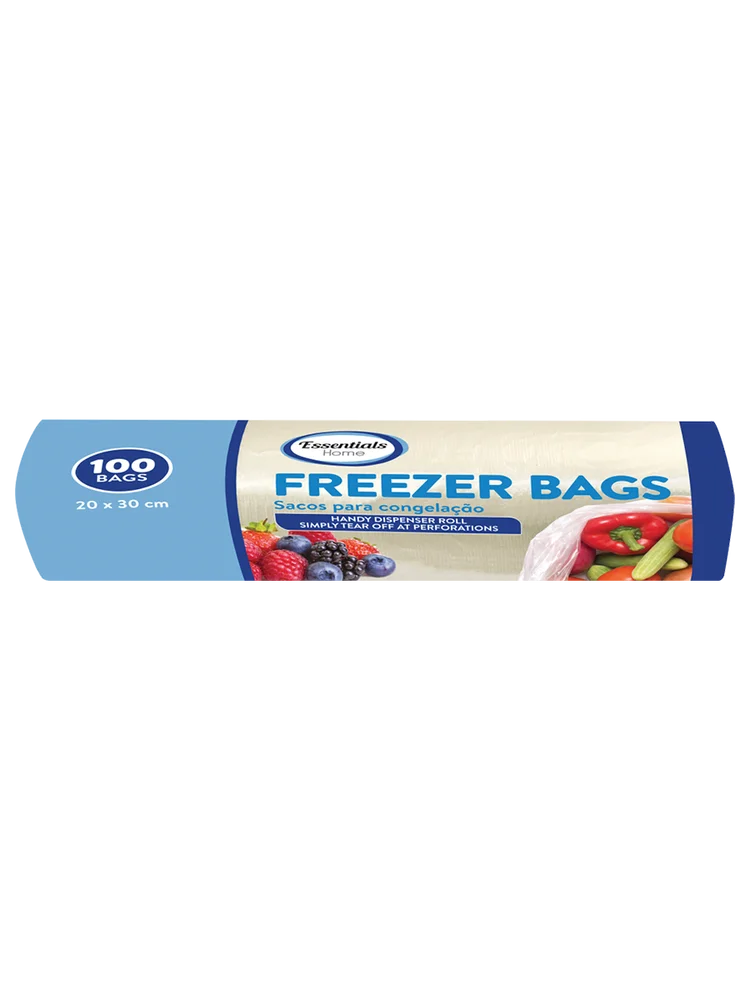 Essentials Home Freezer Bags 100s Clear