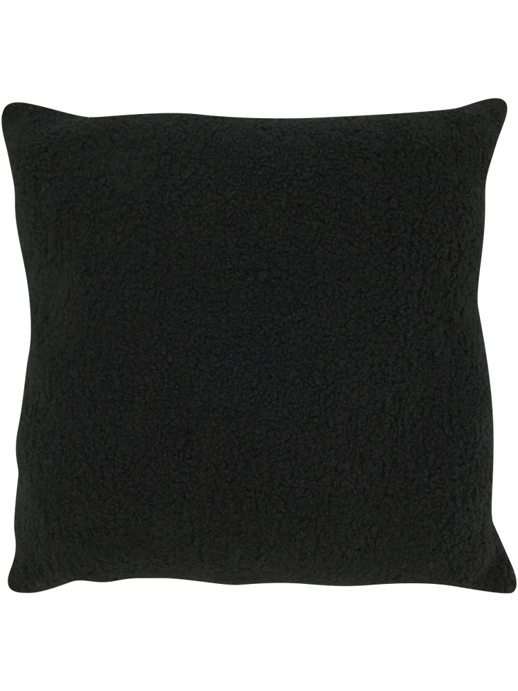 Black Boucle Woolly Scatter Cushion 50x50cm