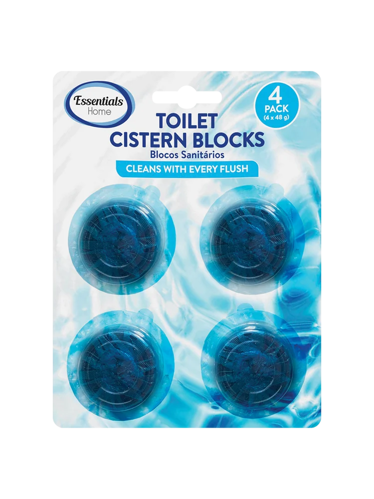Essentials Home Toilet Cistern Blocks 4s Blue