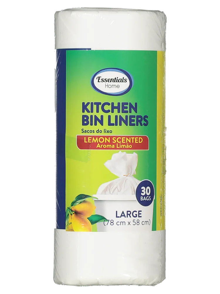 Essentials Home Bin Liners 30s Lemon
