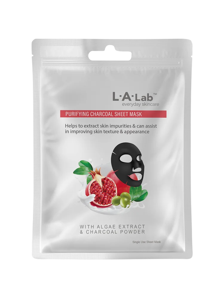 LA Lab Charcoal Face Mask 1s Pomegranate
