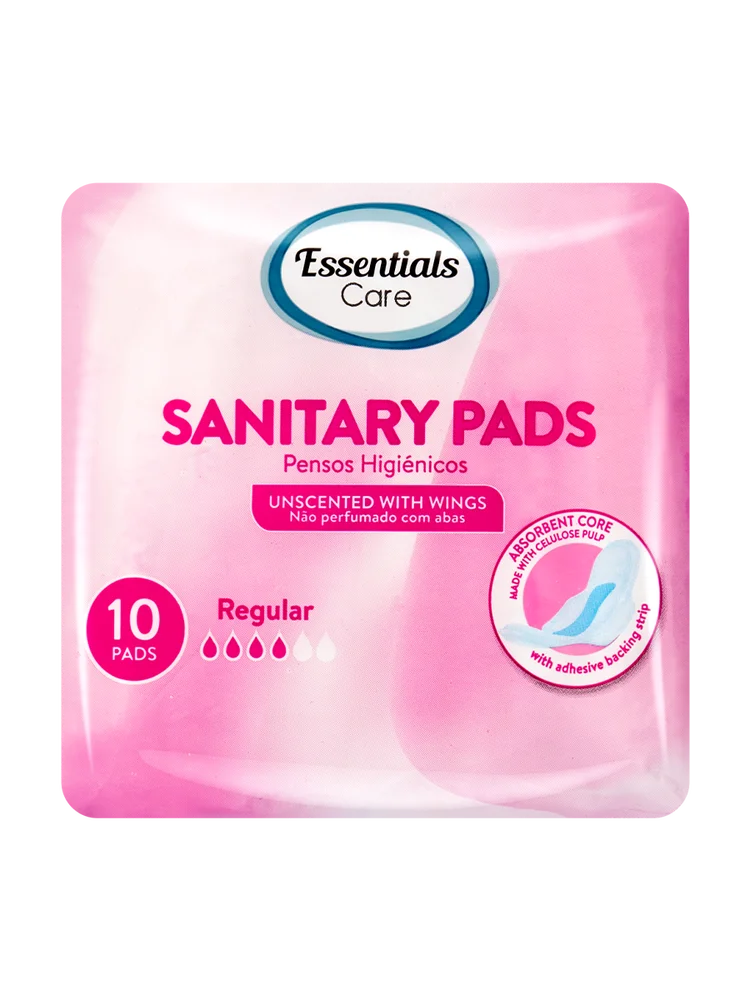 Essential Care San Pad Wings 10s Unscented