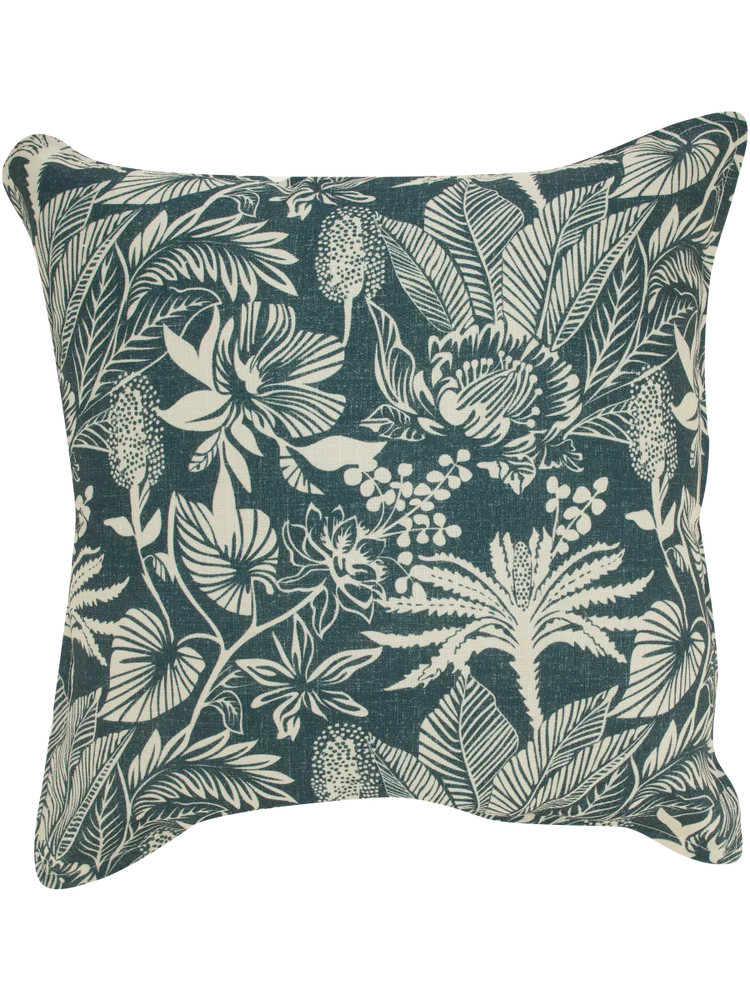 Blue Floral Print Scatter Cushion 50x50cm
